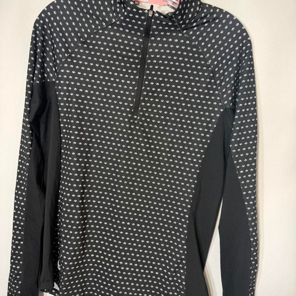 Adidas Women's Black and Grey T-shirt